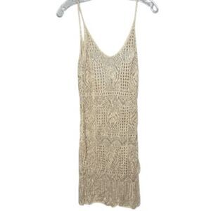 Essentials Tan Croquet Swimsuit Coverup. Size Small. NWT.